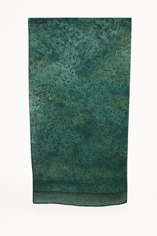 Printed hijab-Emerald